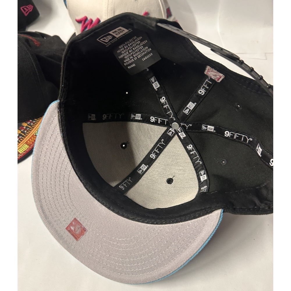 ~2010 RARE! Lot of 5 Miami Heat NBA Snapback Hats New Era 9FIFTY Mitchell & Ness - Picture 3 of 16